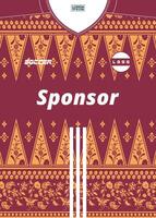 jersey with songket traditional batik motifs pattern vector
