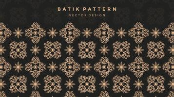 luxury frame background with traditional batik Seamless Pattern vector