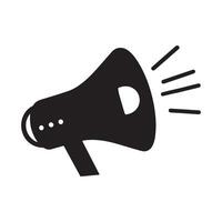 icon of a megaphone with sound. dissemination and promotion. and line with adjustable stroke vector