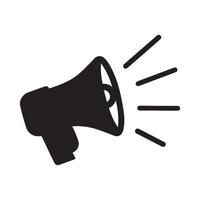 icon of a megaphone with sound. dissemination and promotion. and line with adjustable stroke vector