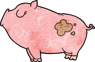 cartoon pig drawing png