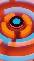 Orange and green background.Design.It's like a maze made in asbestos that moves in different directions and rolls with bright colors. video