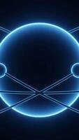 3d animação do molecular estrutura com elétrons. Projeto. elétrons rotativo ao longo trajetória por aí molécula. animação do comovente elétron com molécula e átomo. física e química video