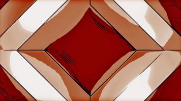 Red and purple corridor. Design. A square portal made in 3d format with a glimmer of light at the edges. video