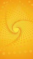 Red and orange background. Motion.White small circles creating triangles in animation that move out of the tunnel. video