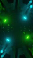 Green and red pattern. Design. Light background with bright lights in animation that are highlighted and create the effect of a kaleidoscope rotating in a circle. video