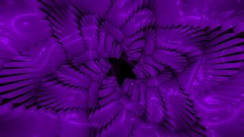 3D layers move in shape of star. Motion. Layers move in spiral with bends in center. Star-shaped spiral with voluminous liquid texture with hypnotic effect video