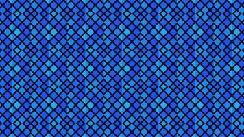 Blue little squares. Motion. Small squares with illumination made in 3d format. video
