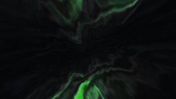 Black background with shimmering patterns. Motion. Bright lightning of green and red shades in abstraction. video