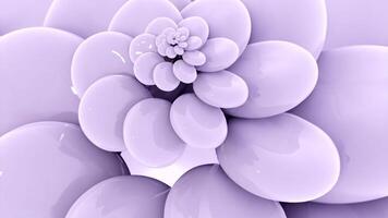 3D circles swirl in spiral flower. Design. Beautiful 3D animation with floral spiral shape. Round 3d tortillas move in spirals and shine with gloss. Stylish minimalistic animation with spiral video