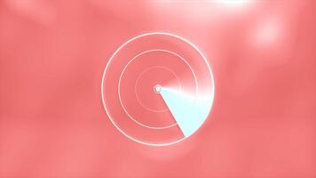 Animation of rotating radar line. Motion. Simple navigation radar on colored background. Animated background with circle and rotating navigation line on radar video