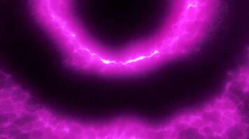 Neon fluctuating semicircles on a black background. Motion. Shimmering colorful shapes like energy flow. video
