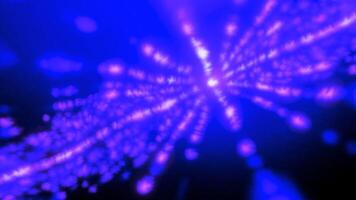 Slow energy flying particles. Motion. Lines of tiny shining lines with 3D effect. video