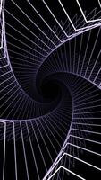 Hypnotic 3D spiral in shape of star. Design. 3d mock-up lines move in spiral on black background. Spiral of contour lines in shape of swirling star video