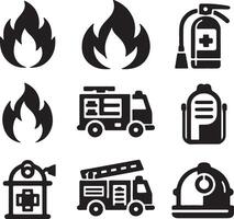 Art and Illustration of fire line icon image vector