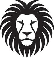 Lion head silhouette image vector