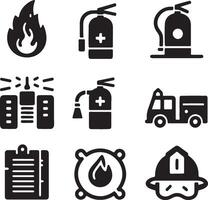 Art and Illustration of fire line icon image vector