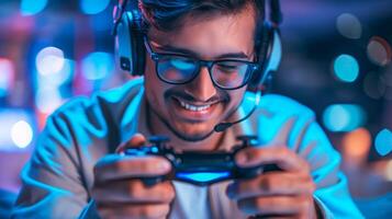 Man playing game photo