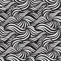 geometric waves seamless pattern background black and white vector