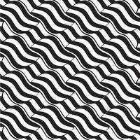 geometric waves seamless pattern background black and white vector