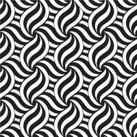 geometric waves seamless pattern background black and white vector