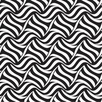 geometric waves seamless pattern background black and white vector