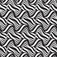 geometric waves seamless pattern background black and white vector