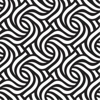 geometric waves seamless pattern background black and white vector