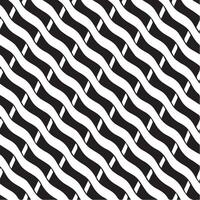 geometric waves seamless pattern background black and white vector