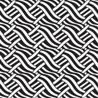 geometric waves seamless pattern background black and white vector