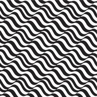 geometric waves seamless pattern background black and white vector