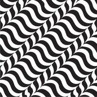 geometric waves seamless pattern background black and white vector