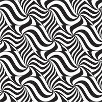 geometric waves seamless pattern background black and white vector