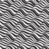 geometric waves seamless pattern background black and white vector