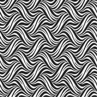 geometric waves seamless pattern background black and white vector
