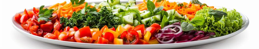 Freshly Cut Vegetables in a White Bowl photo