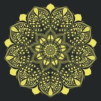 Mandala circle yellow color Design vector