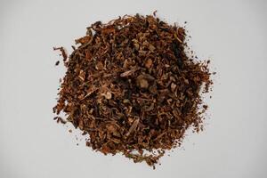 fine tobacco on the white background photo