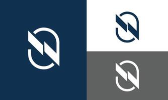 Initial Letter S and N Monogram logo design concept, flat simple and minimal style logo design concept. Free . vector