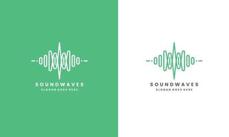 sound wave logo design template Pro vector