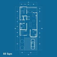 Floor plan blueprint, Figure of the jotting sketch of the construction and the industrial skeleton of the structure and dimensions. eps 10 vector