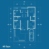 Floor plan blueprint, Figure of the jotting sketch of the construction and the industrial skeleton of the structure and dimensions. eps 10 vector