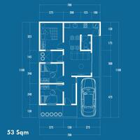 Floor plan blueprint, Figure of the jotting sketch of the construction and the industrial skeleton of the structure and dimensions. eps 10 vector