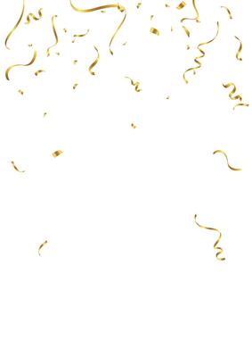 gold confetti background that zig-zags falling for the celebration. festival decoration illustration