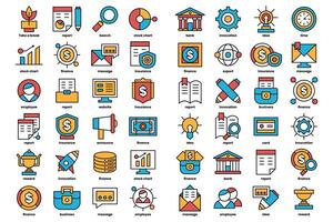 A collection of various icons and symbols, including a clock vector