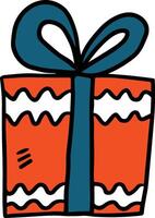 A box with a bow on top of it vector