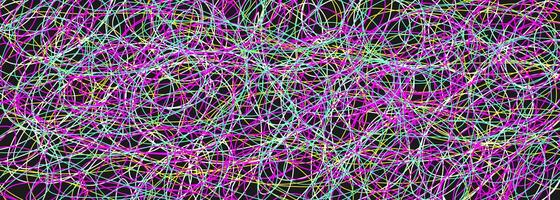 Colored tangled pattern. Abstract chaotic texture. Background with lines and waves. Art creation vector