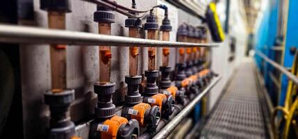 float flow meter, flow measurement in an Italian metalworking factory photo