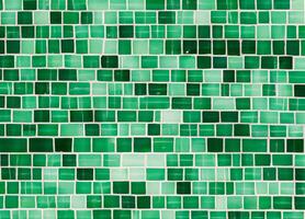 Green mosaic tiles texture photo