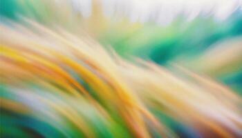 abstract dynamic blurred green and yellow grass and plants. soft elegant Nature background with delicate grane and soft lighting. for design, wallpaper, branding, presentations, promotional materials. High quality photo. photo
